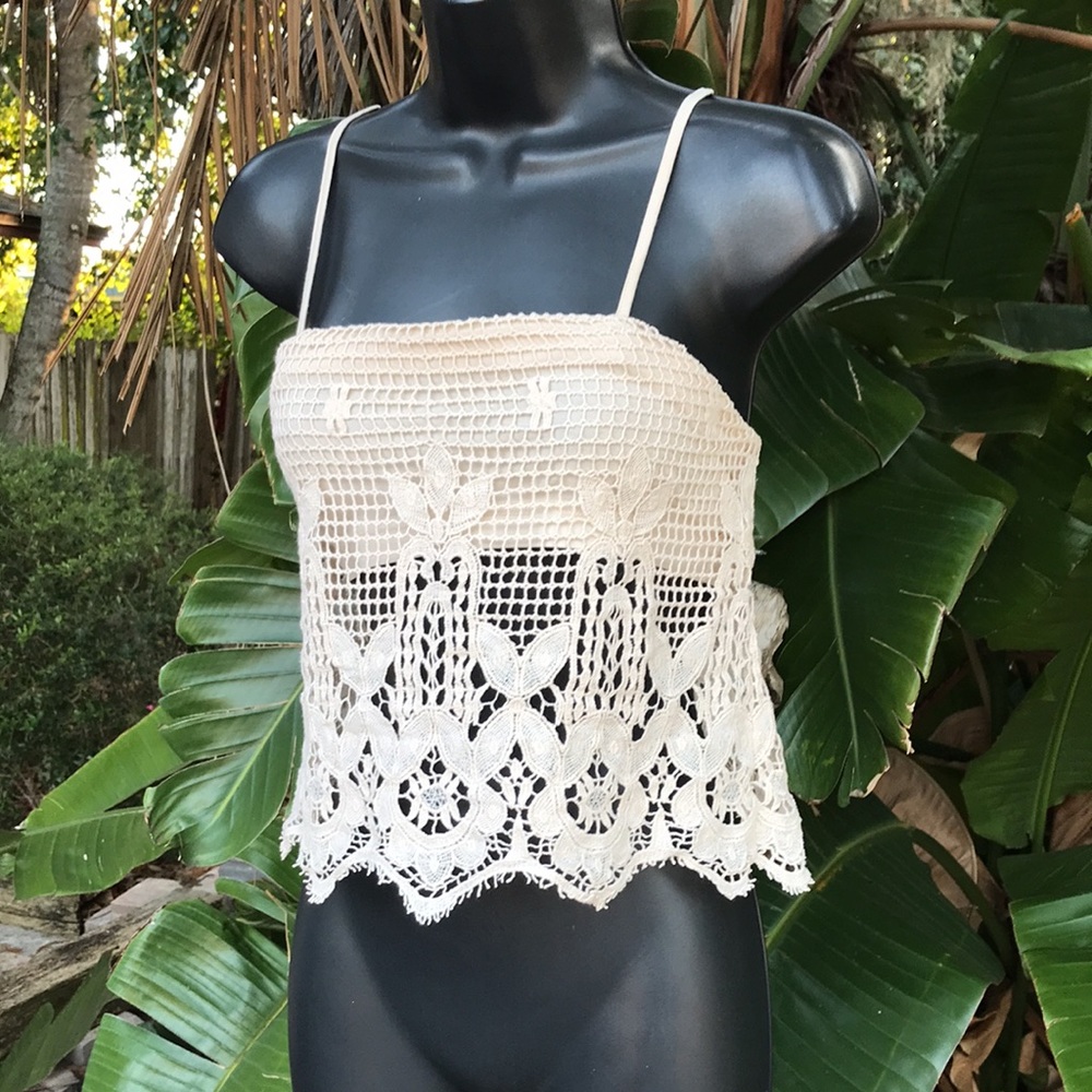Express crochet lace bra let Topp